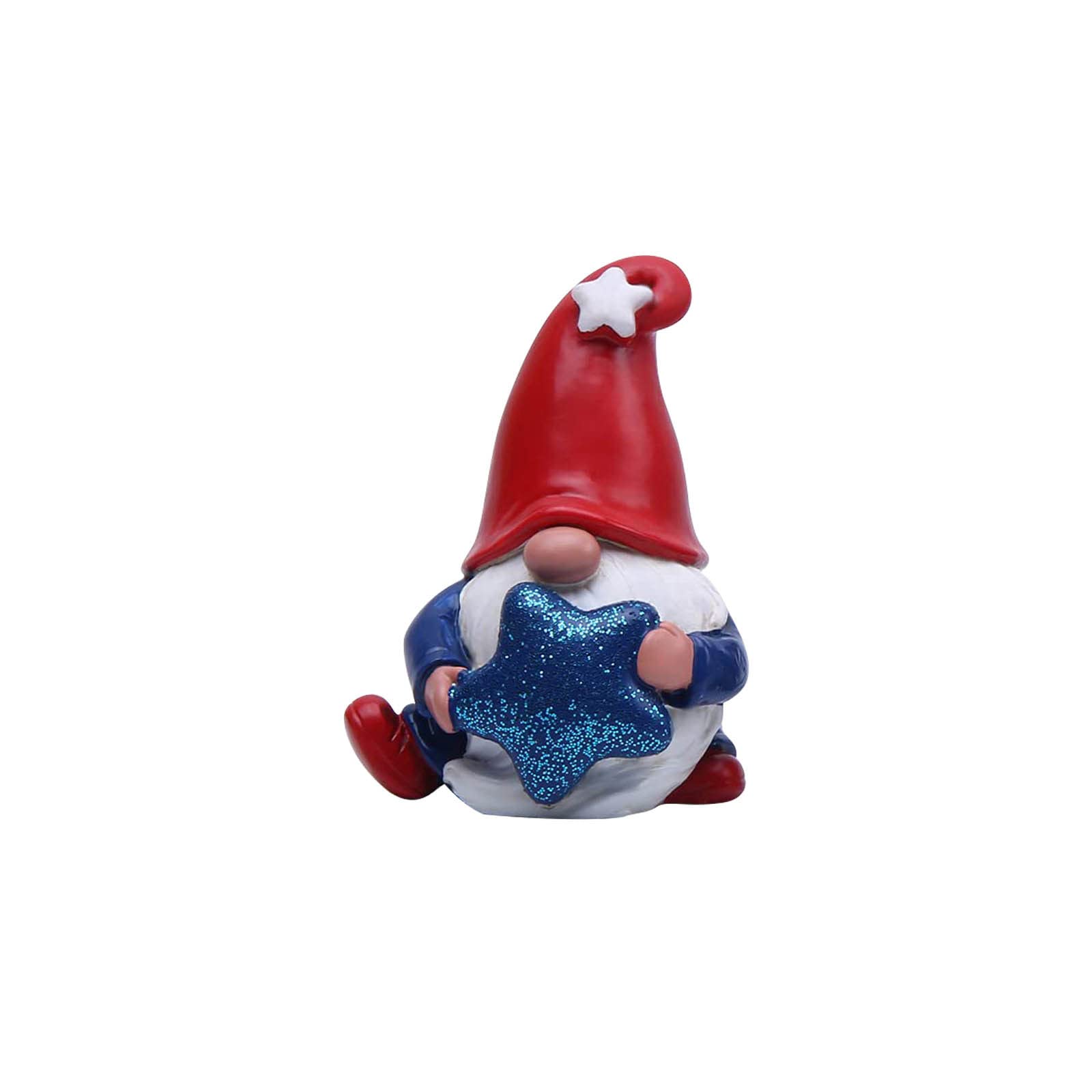 Handmade Independence Day Gnome Decor - Patriotic Stars & Stripes Ornament Tray, Uncle Tomte Nisse Tabletop Decoration for Home, Office, and Party Decor | Perfect for 4th of July Celebrations, Patriotic Themed Parties, and Festive Home Decor