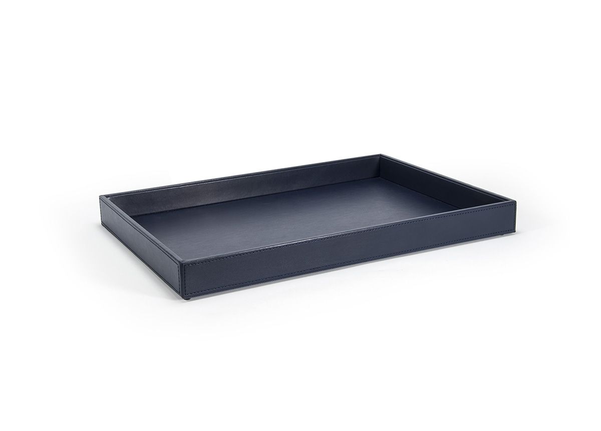 FOH London Serving Tray Set of 4 - 18.25 x 12.5 Inch Large Rectangular Trays for Dining, Entertaining & Home Decor - Elegant Tea, Breakfast, Coffee Tray for Kitchen, Living Room & Office Use