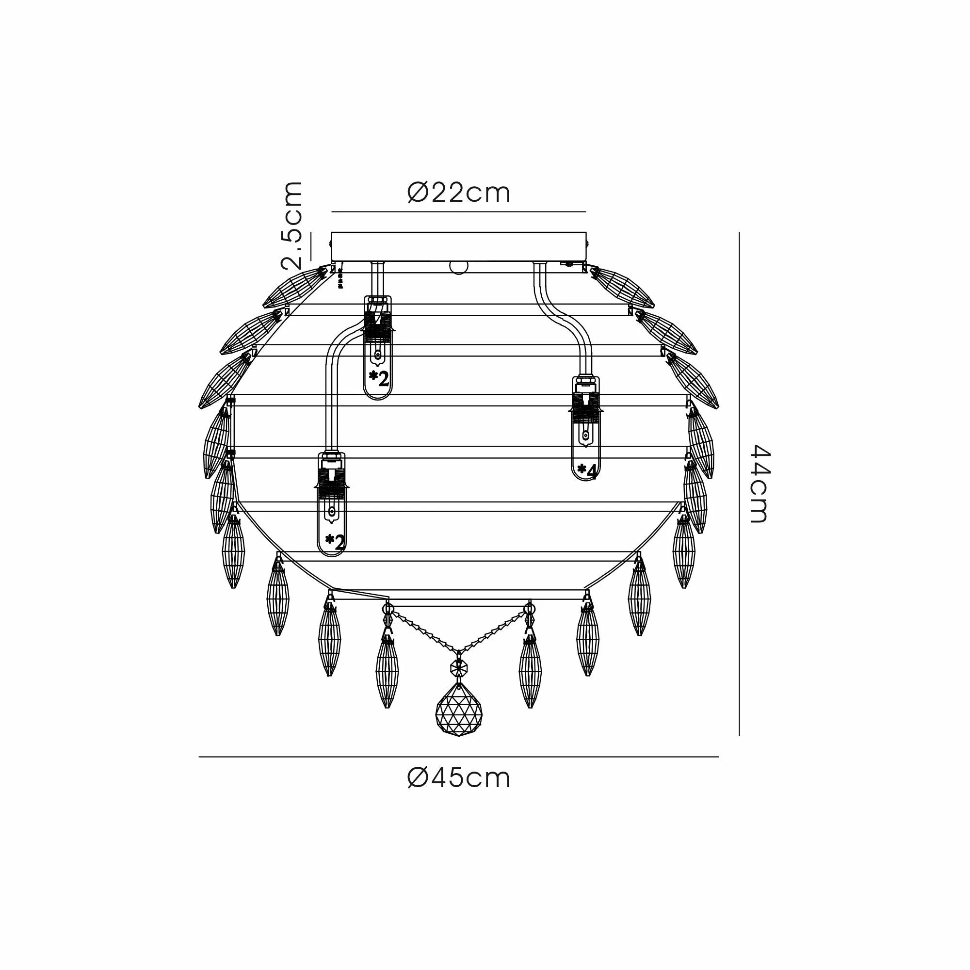Consten Waterproof G9 Ceiling Light IP44 - Perfect for Bathroom, Kitchen & Outdoor Use