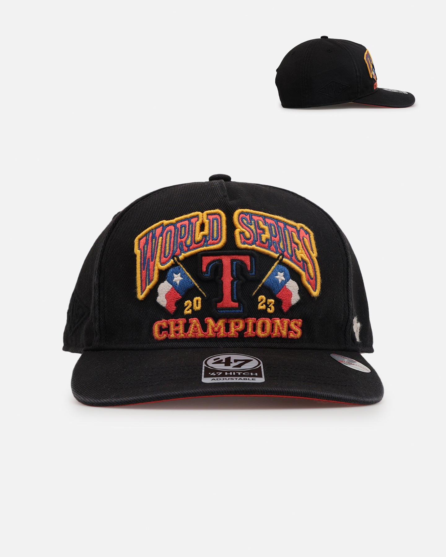 47 Brand Texas Rangers 'MLB Trophy Case' Snapback Hat - Adjustable Black Baseball Cap for Men & Women - Perfect for Baseball Games, Fan Gear & Casual Wear