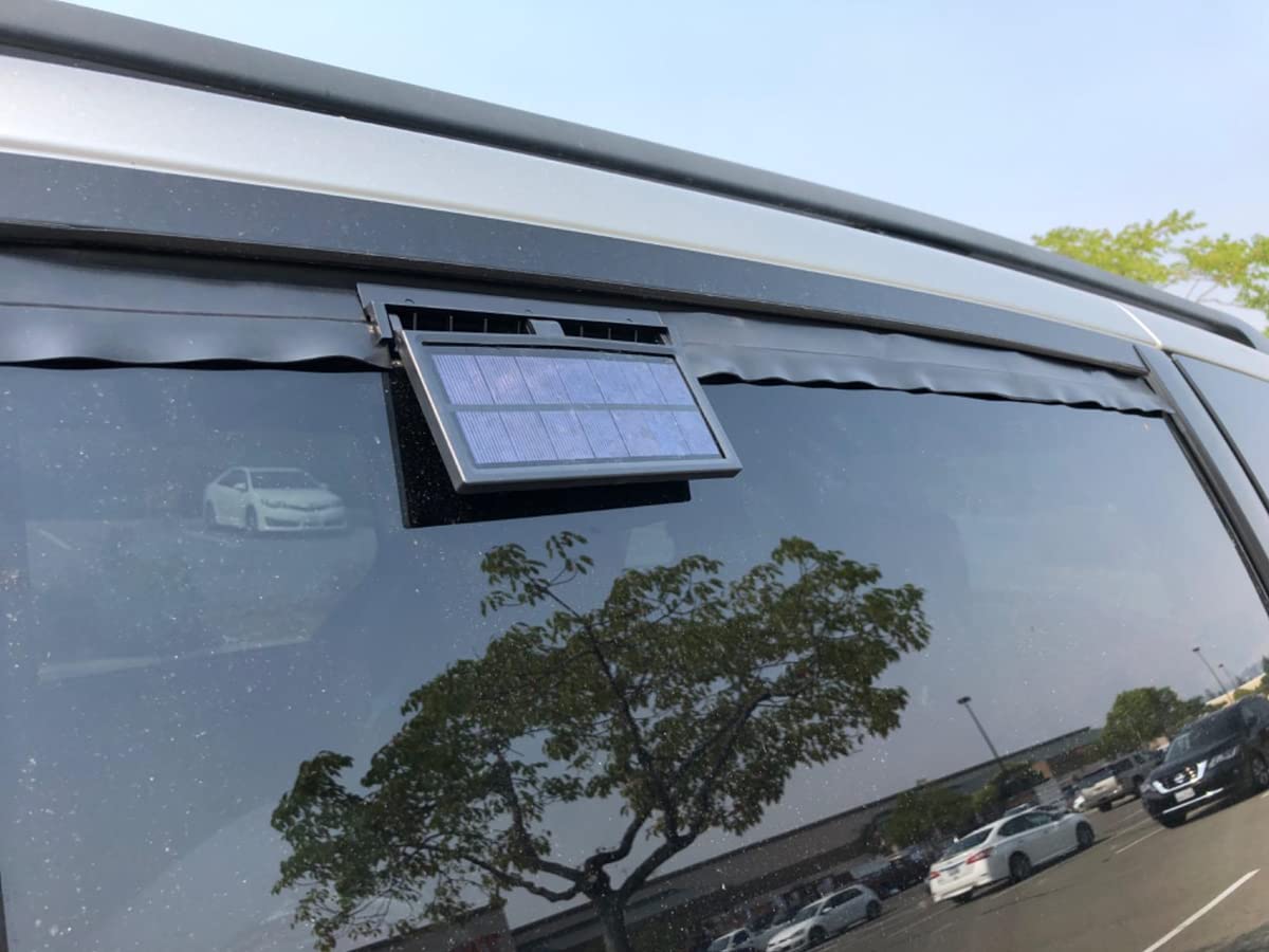 Solar Powered Car Window Fan - Energy Efficient Auto Ventilation & Air Purifier for Front/Rear Windows - Perfect for Hot Weather & Parked Car Cooling