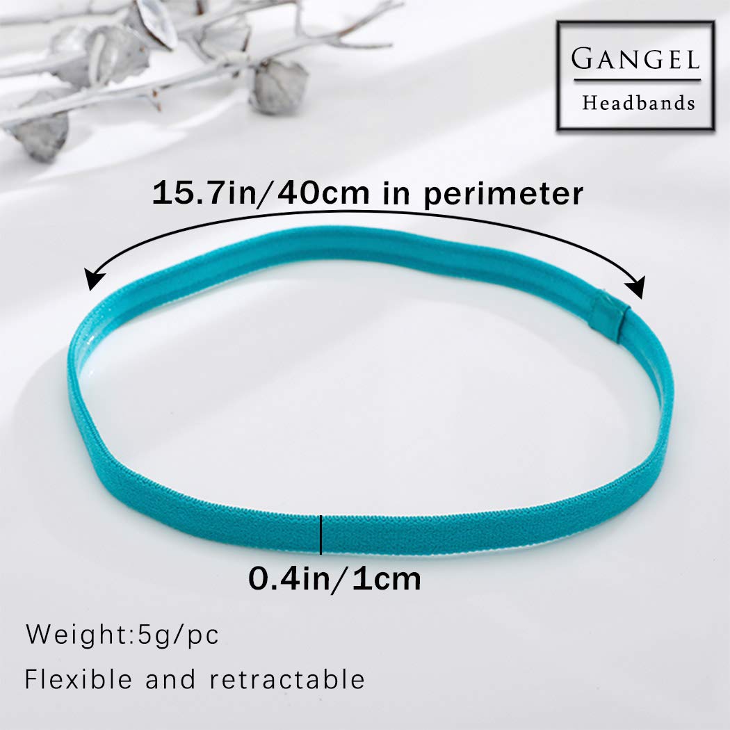 Non-Slip Elastic Sports Headbands for Women & Girls - 6 Pack Silicone Lined Sweatbands for Running, Yoga, Archery & Workouts - Stay-Put Hair Accessories for Active Lifestyles