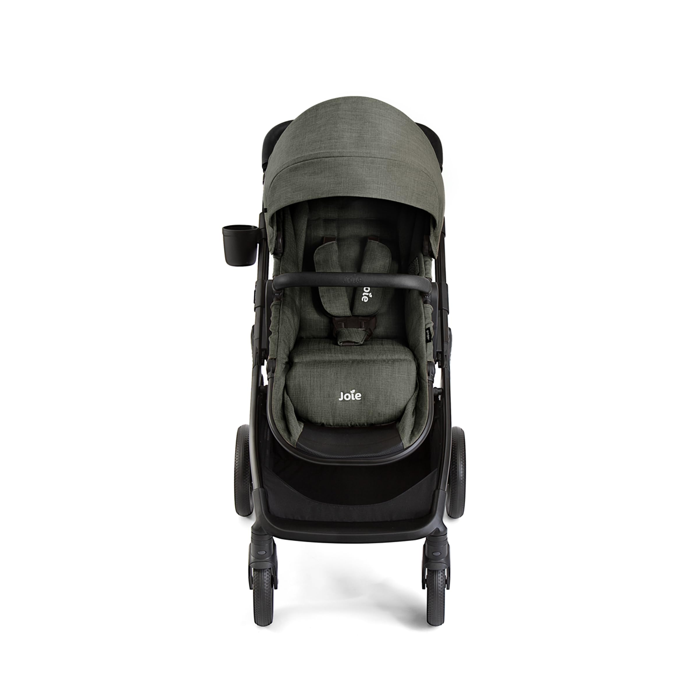 Ginger 4-in-1 Convertible Baby Stroller & Pramette with Height Adjustable Seat, All-Wheel Suspension & Extra Storage - Newborn to Toddler Travel System (Evergreen) | Perfect for City Walks, Shopping Trips & Family Outings