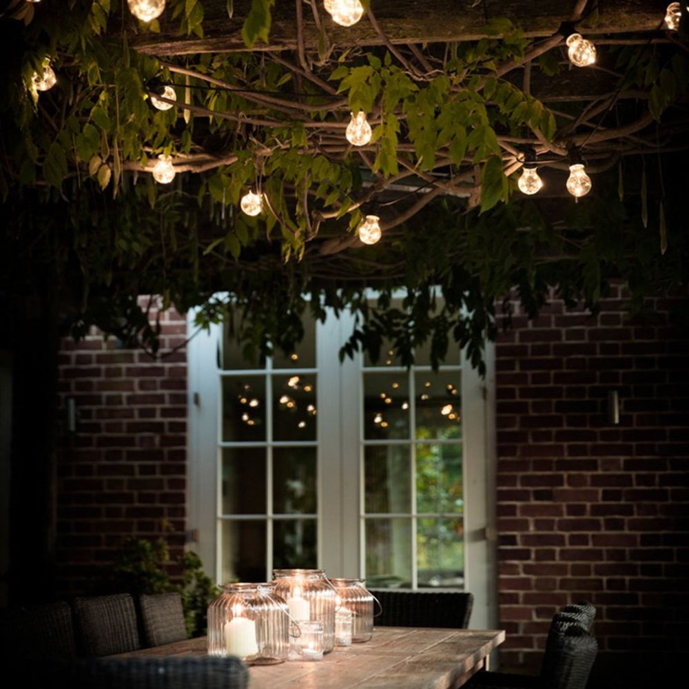 10-Pack Outdoor Festoon Lights - Waterproof LED String Lights for Patio, Garden, and Backyard Decor