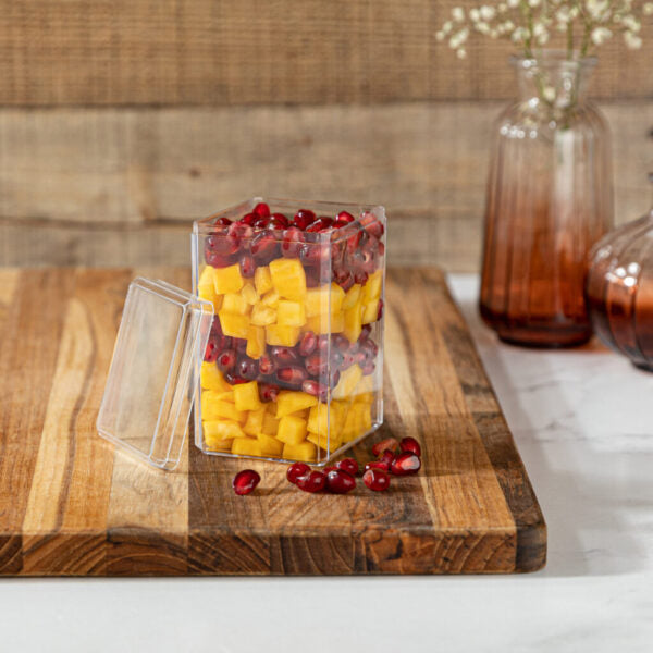 9 oz. Clear Plastic Storage Boxes with Lids - Set of 4 | Perfect for Organizing Crafts, Beads, Office Supplies & Small Items