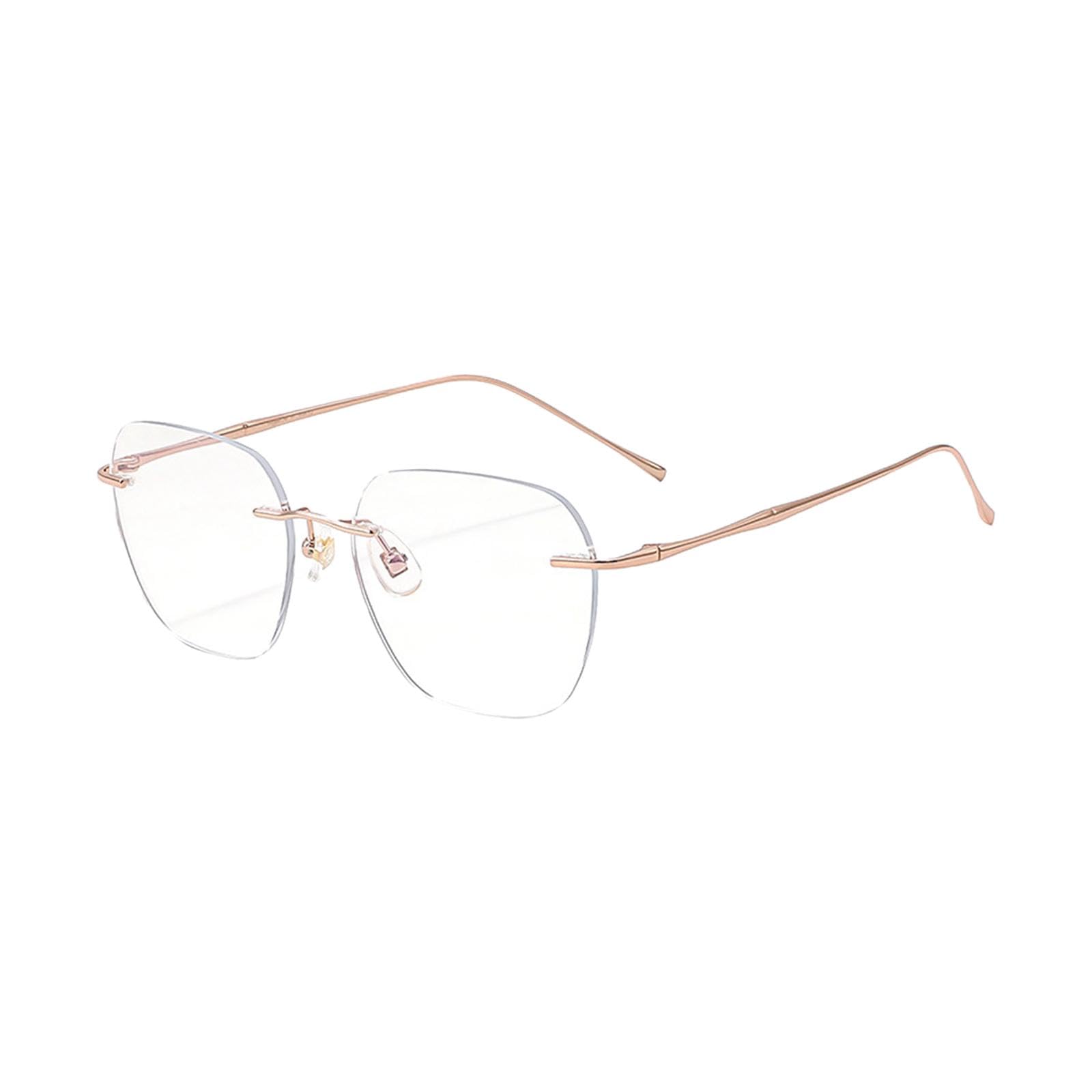 Fenteer Stylish Rimless Glasses for Men & Women - Lightweight Fashion Eyewear for Festivals, Parties, Vacations & Daily Wear - Perfect for Reading, Driving and Outdoor Activities