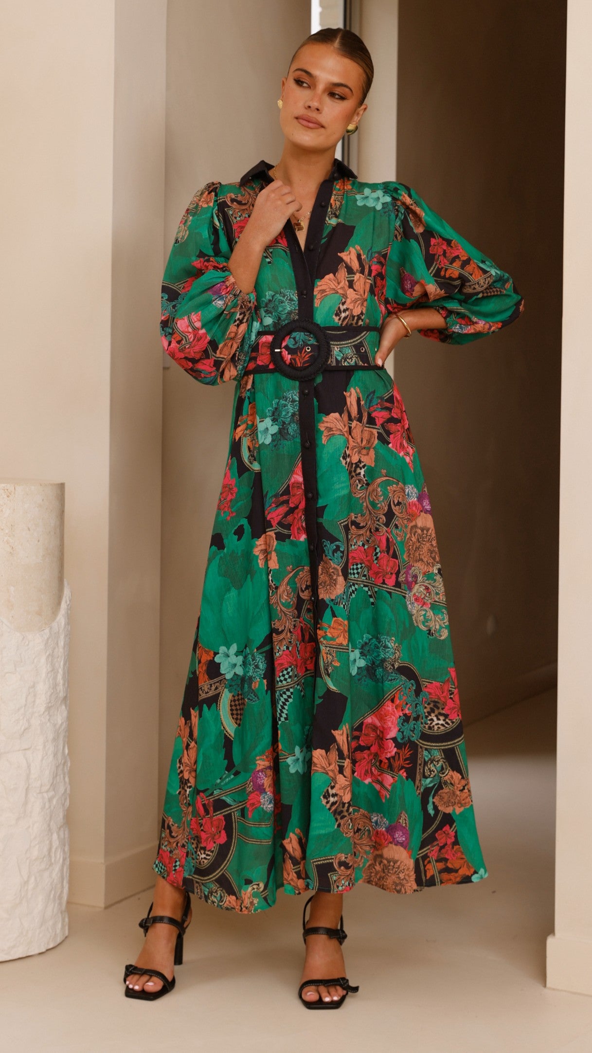 Lucinda Maxi Dress - Green | Flowy Long Summer Dress for Women | Perfect for Beach, Vacation & Casual Outings