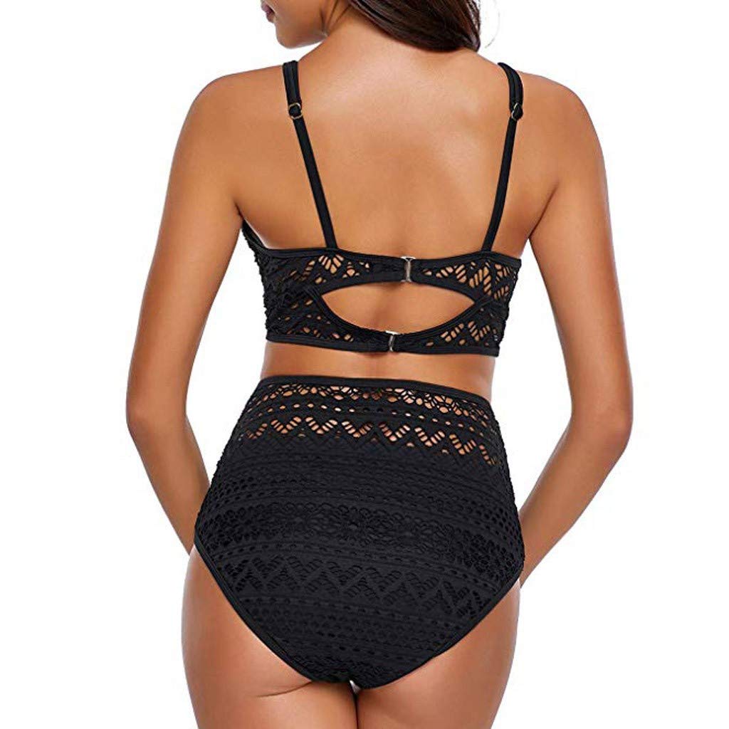 Women's High Waist Bikini Set - Sexy Crochet Lace Two Piece Swimsuit with V Neck | Perfect for Beach Vacations, Pool Parties & Summer Getaways