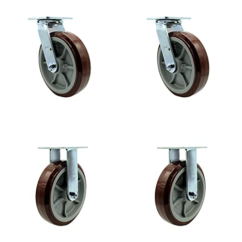 2 Swivel w/2 Bolt On Swivel Locks - 2 Rigid
