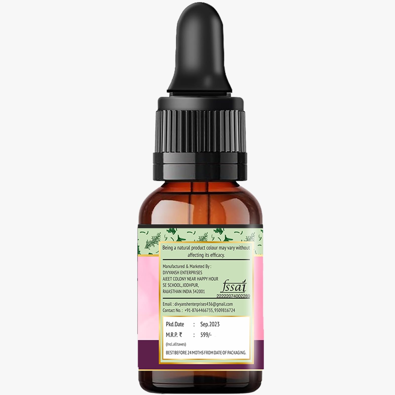 Expert Foods 100% Pure Organic Rosemary Essential Oil for Hair Growth & Thickness | Natural Hair Fall Control & Scalp Treatment | Skin Care & Aromatherapy Oil (15ml) - Perfect for DIY Hair Masks, Massage & Relaxation