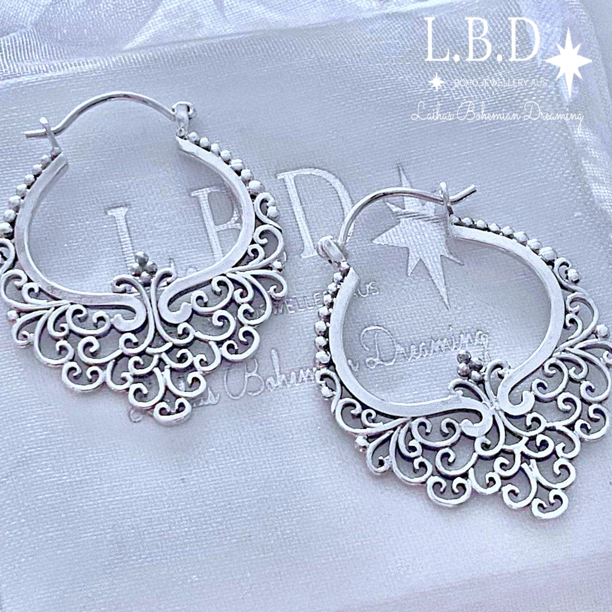 Laihas Prestige Big Bohemian Hoop Earrings for Women - Stylish Chunky Gold Boho Dangle Earrings for Party, Wedding & Everyday Wear