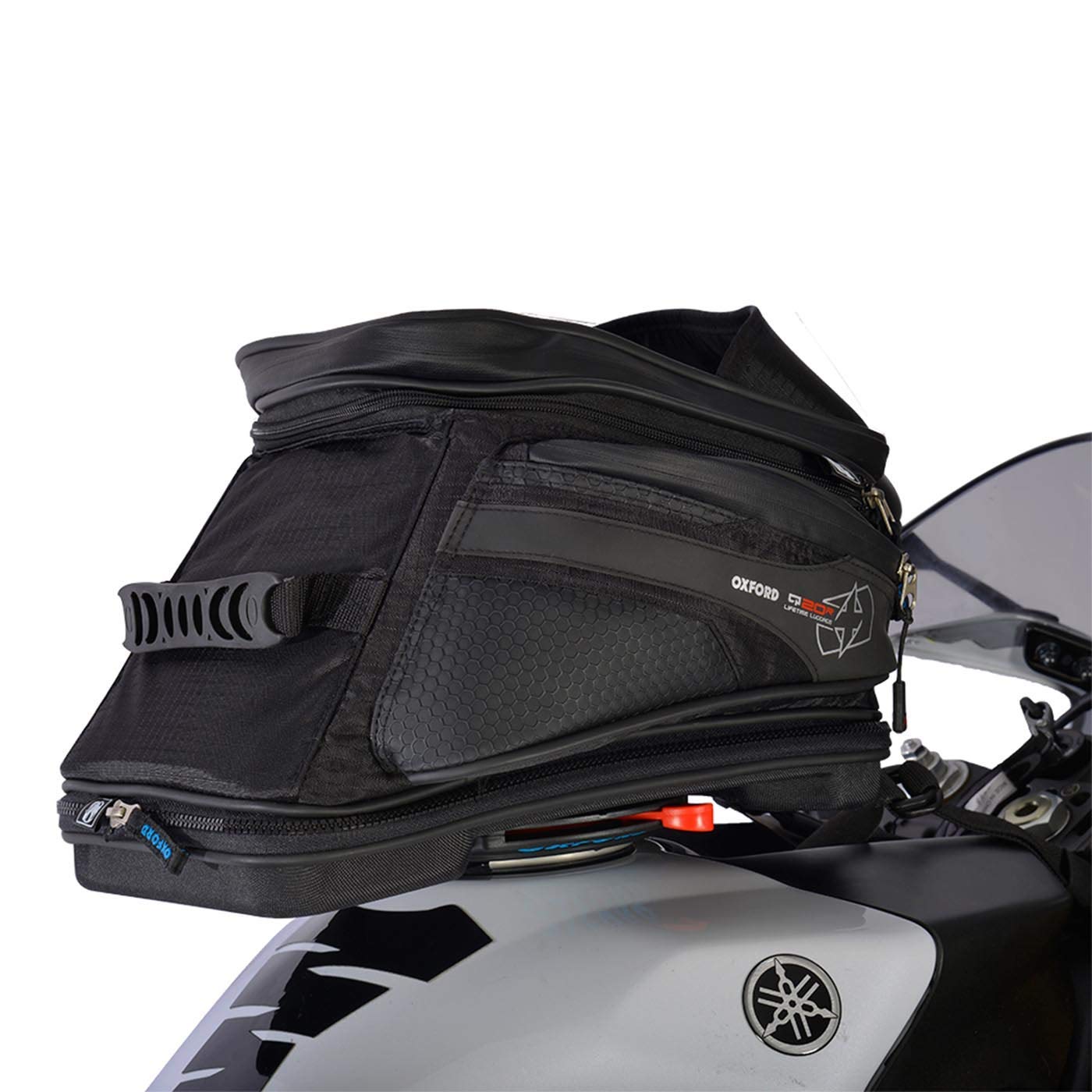 Oxford R-Series Q20R Quick Release Adventure Motorcycle Tank Bag - Waterproof & Durable for Touring, Commuting & Long Rides