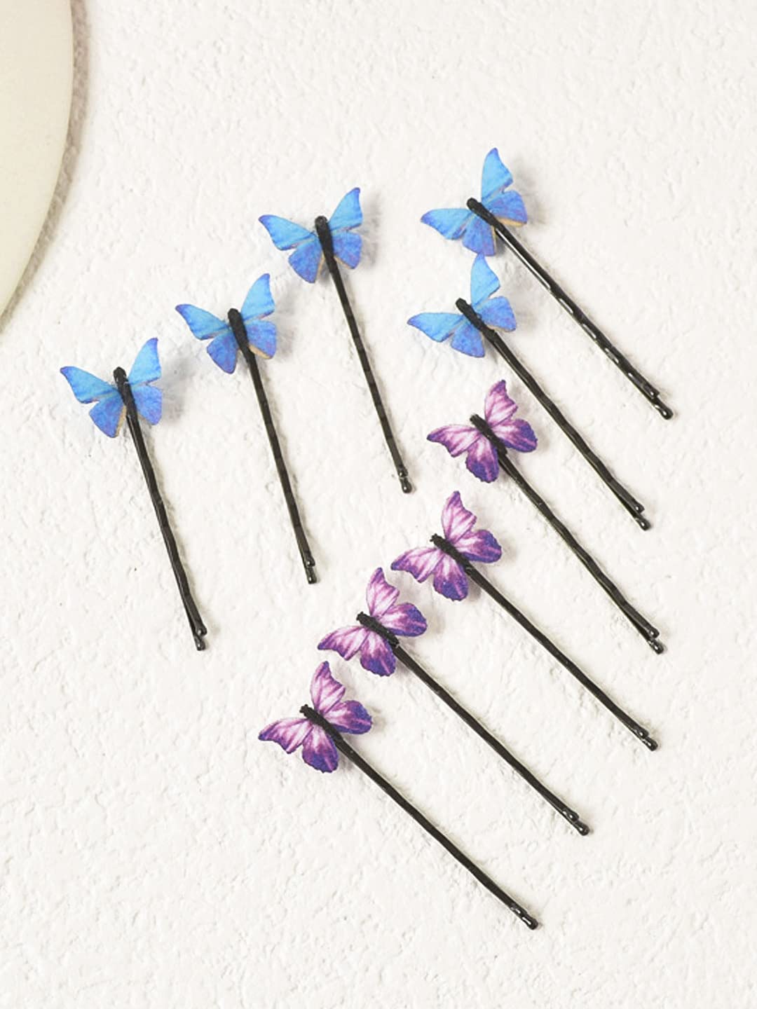 **8PCS Yellow Chimes Hair Pins for Women & Girls - Crystal Pink Butterfly Bobby Pins, Hair Accessories for Women, Hair Clips for Girls - Perfect for Parties, Weddings & Daily Styling**