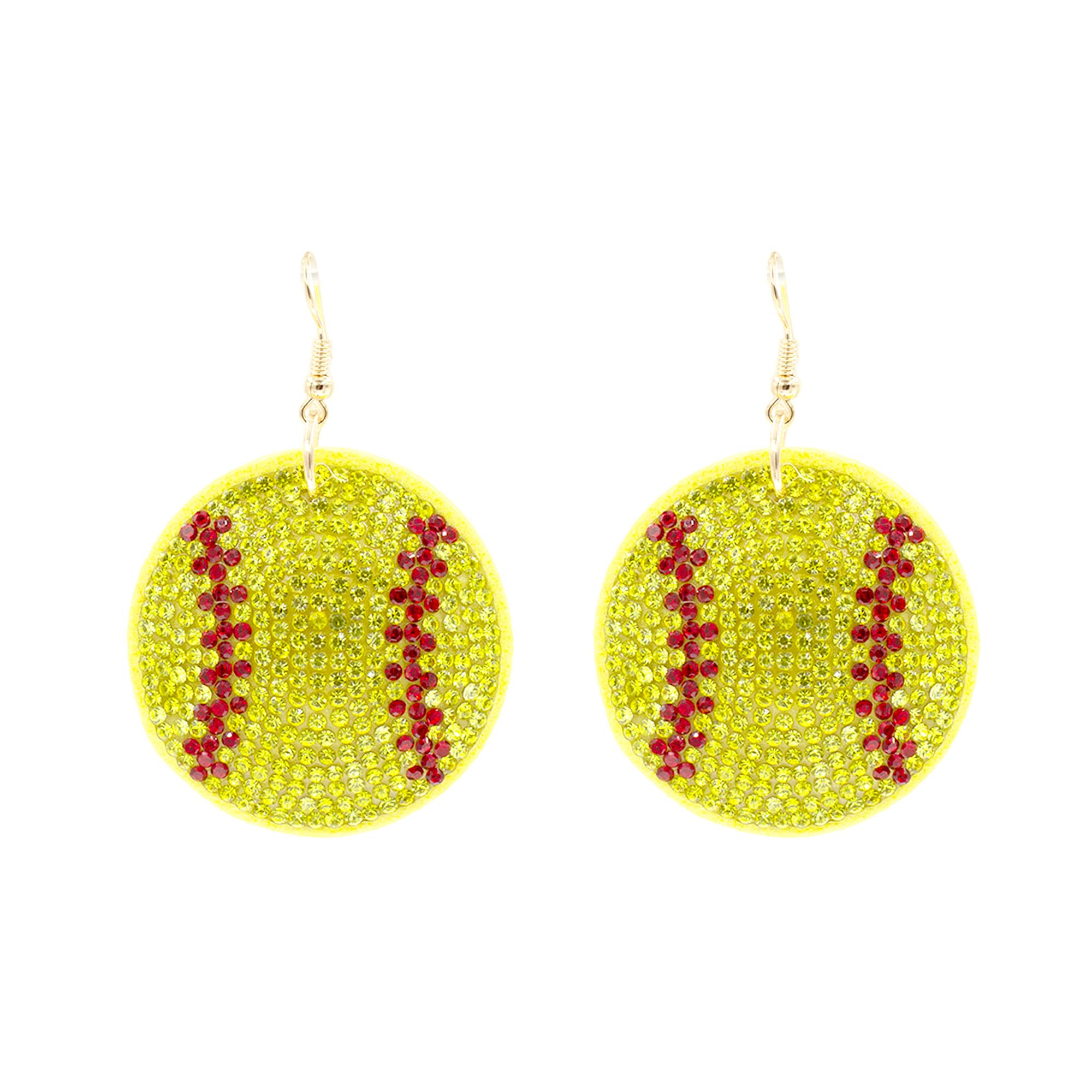 Sparkling Rhinestone Sports Earrings for Women - Football, Baseball, Basketball, Soccer, Volleyball, Softball Team Fan Jewelry - Cute Athletic Design Gift Box Included - Perfect for Game Day, Sports Events & Fan Apparel Accessories