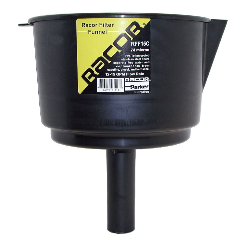Racor RFF15C 15 GPM Fuel Filter Funnel - High Flow Fuel Filtration for Boats, RVs, and Heavy Equipment - Durable and Efficient Fuel Transfer Solution