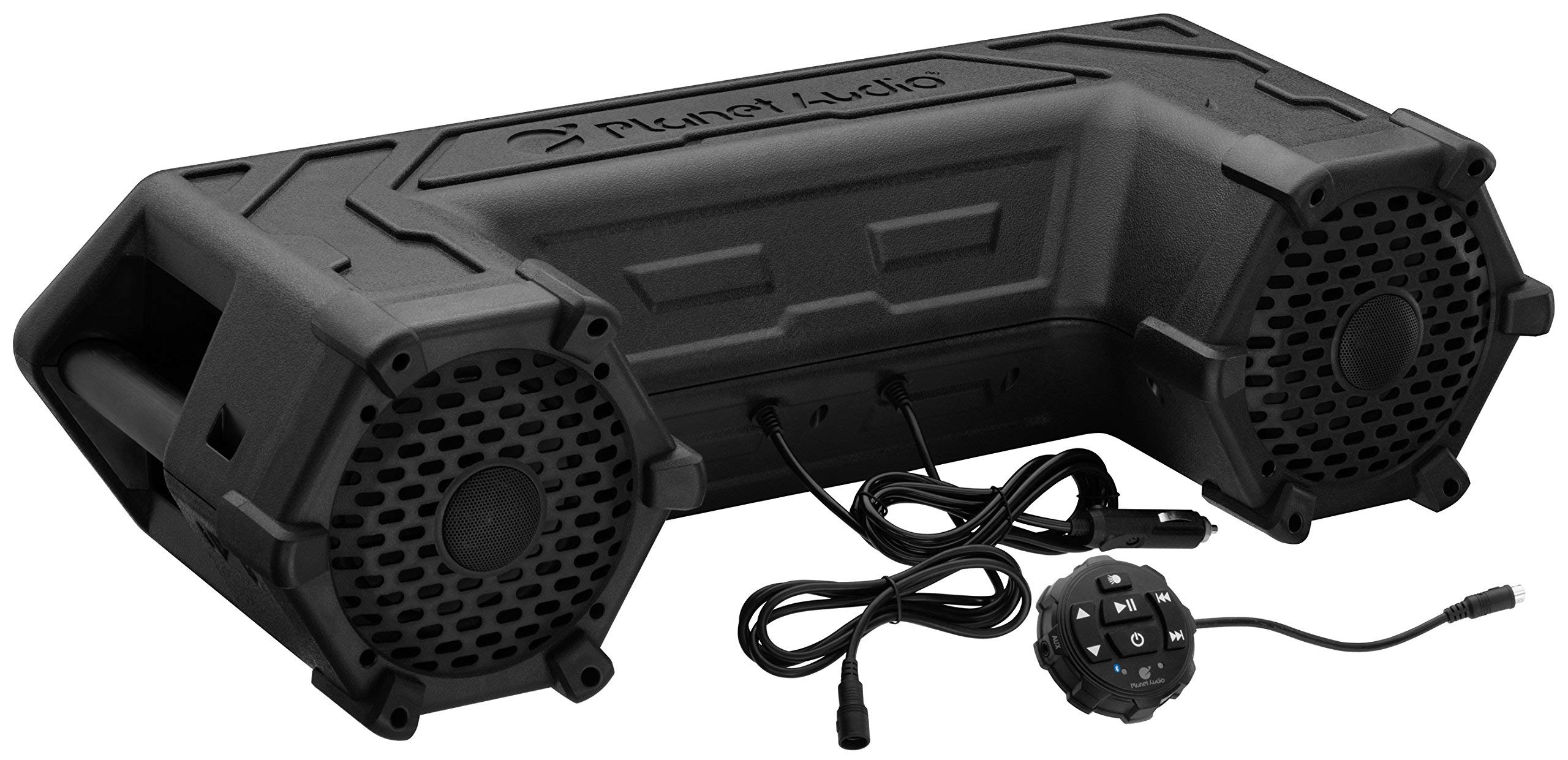 Planet Audio PATV65 6.5 Inch ATV/UTV Bluetooth Sound System with Weatherproof IPX5 Speakers, Tweeters, Built-in Amplifier & LED Light Bar - Perfect for Golf Carts, Off-Road Vehicles & Outdoor Adventures
