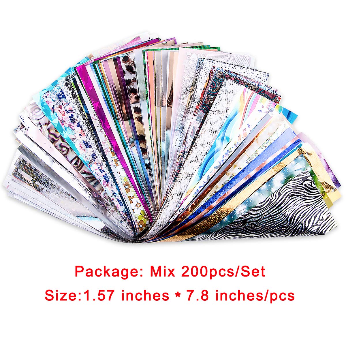 Duufin 200 Sheets Nail Transfer Stickers - DIY Nail Art Decals for Manicure & Pedicure | Perfect for Home Salon, Party Nails & Gift Giving