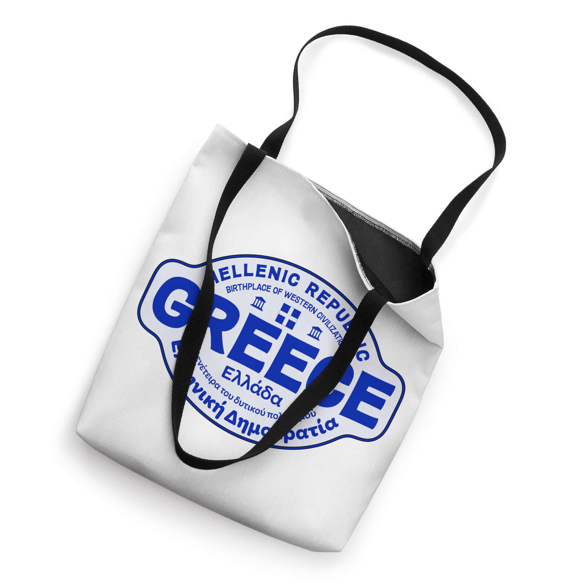 JCombs: Stylish Greece Themed Tote Bag - Durable Canvas Beach Bag for Women - Perfect for Travel, Shopping & Daily Use