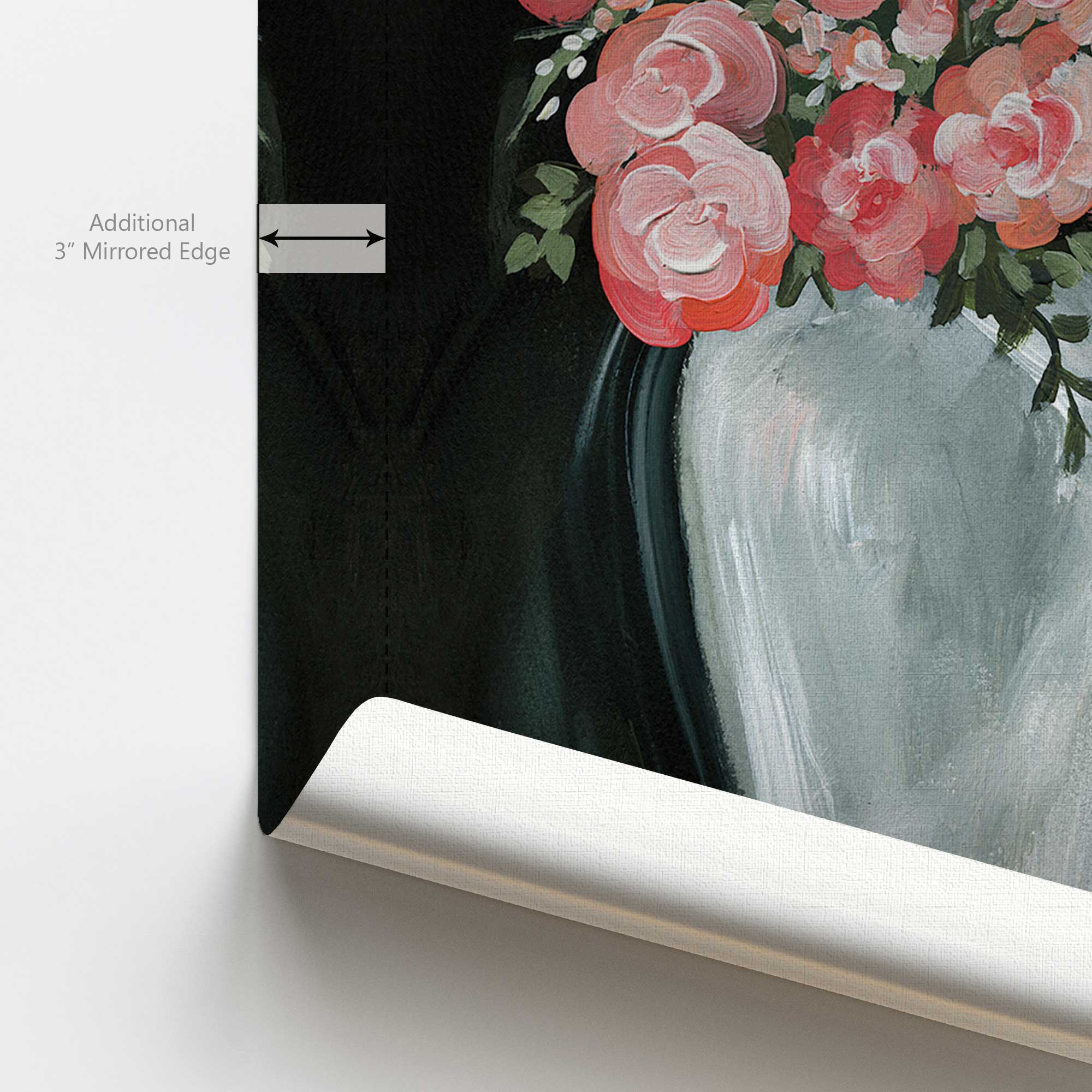 Delicate Coral Blossoms II Canvas Wall Art Print - Tropical Floral Home Decor for Living Room, Bedroom & Office