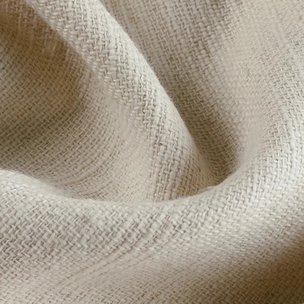 Premium Cotton Blend Pleated Curtains for Living Room & Bedroom - Elegant Drapery Panels with Thermal Insulation & Blackout - Perfect for Home Decor, Privacy & Light Control