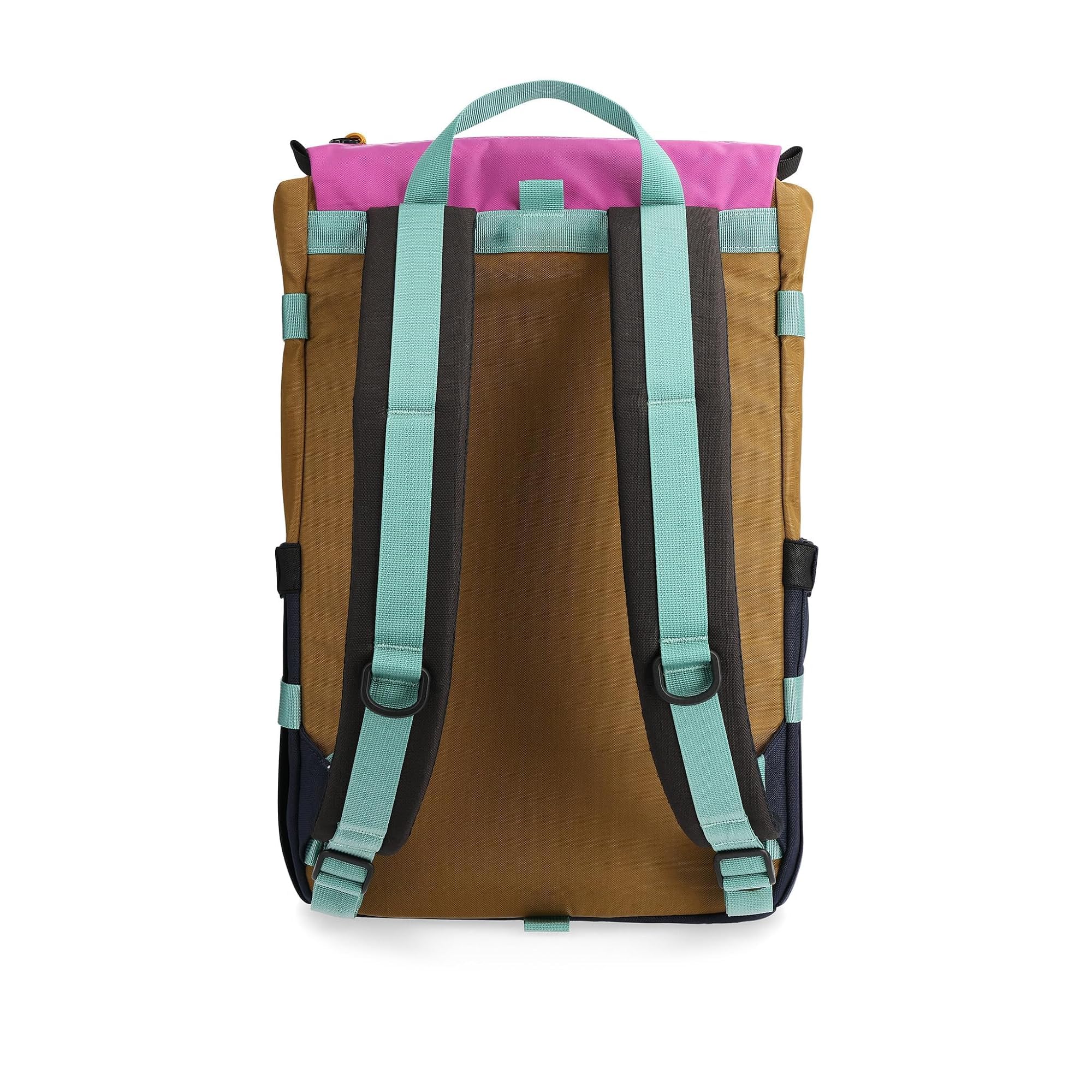 Topo Designs Rover Pack Classic Backpack - Durable Dark Khaki/Navy Daypack for Hiking, Travel & Commuting - Water-Resistant One Size Unisex Outdoor Bag