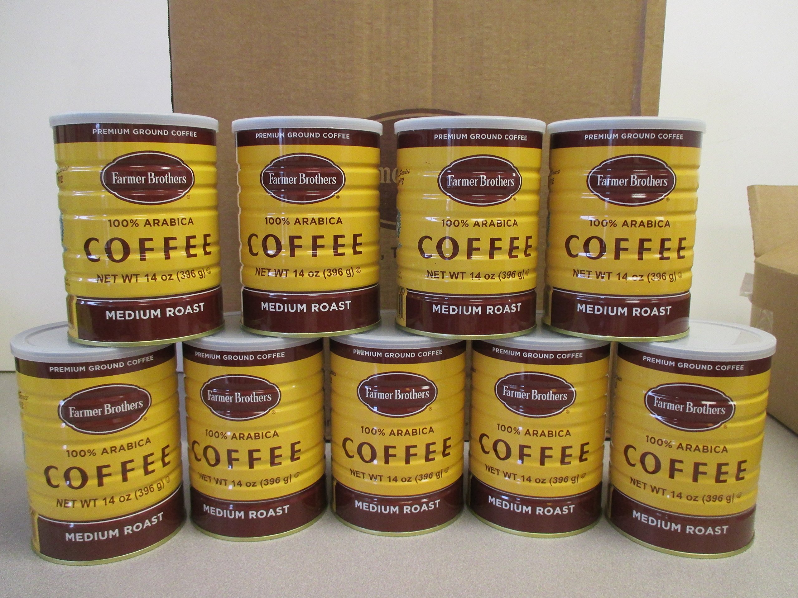Farmer Brothers 100% Arabica Medium Roast Ground Coffee - Rainforest Alliance Certified, 9-Pack | Premium Coffee for Home, Office & Camping | Rich Flavor & Sustainable Sourcing
