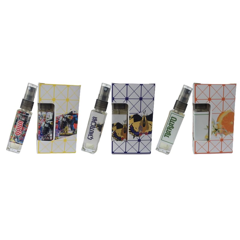 Raro Aroma Premium Luxury Long-Lasting Eau De Parfum - Designer Inspired Unisex Fragrance (8ml x 3 Bottles Pocket Combo) | Perfect for Travel, Gifting & Everyday Elegance | Guncha-Qawi-Naranj Scent