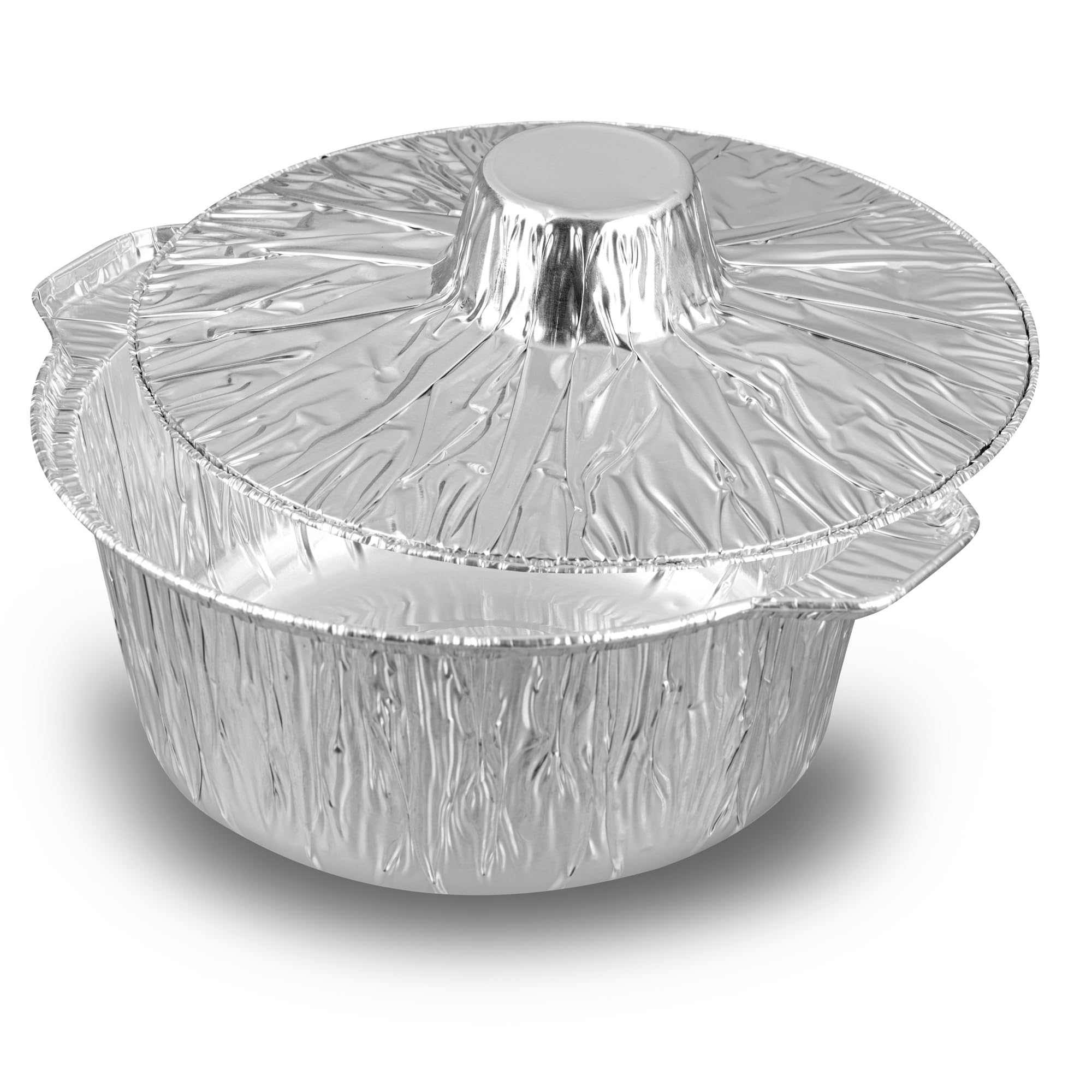 Premium 60oz Aluminum Foil Pans with Lids - Set of 10 Disposable Oven & Stove Safe Baking Trays - Freezer Safe Cookware for Camping, Picnics, BBQs & Outdoor Cooking - Ideal for Meal Prep, Catering & Restaurant Use