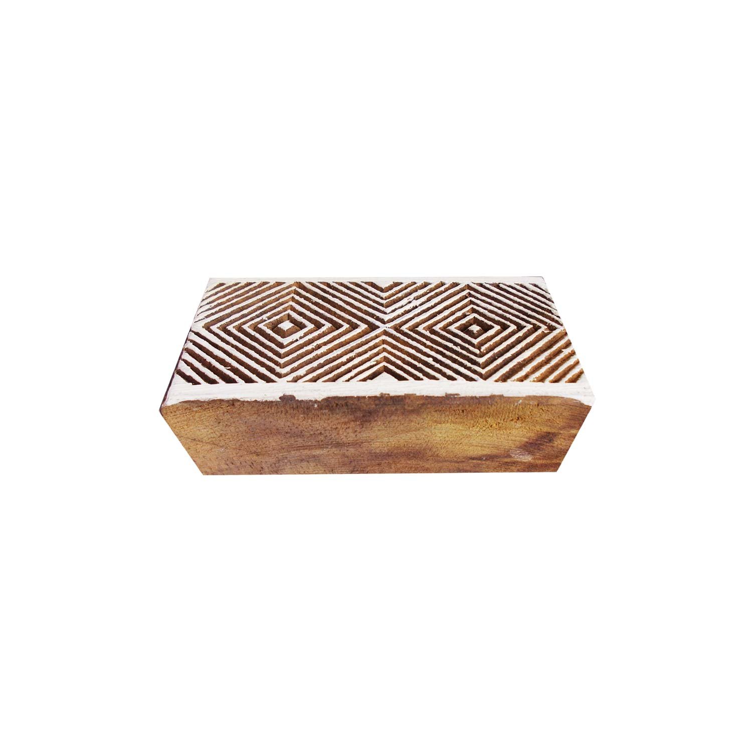 Floral Border Wooden Printing Stamps for Fabric & Scrapbooking - Handmade Clay Craft Blocks for DIY Projects, Card Making, and Home Decor