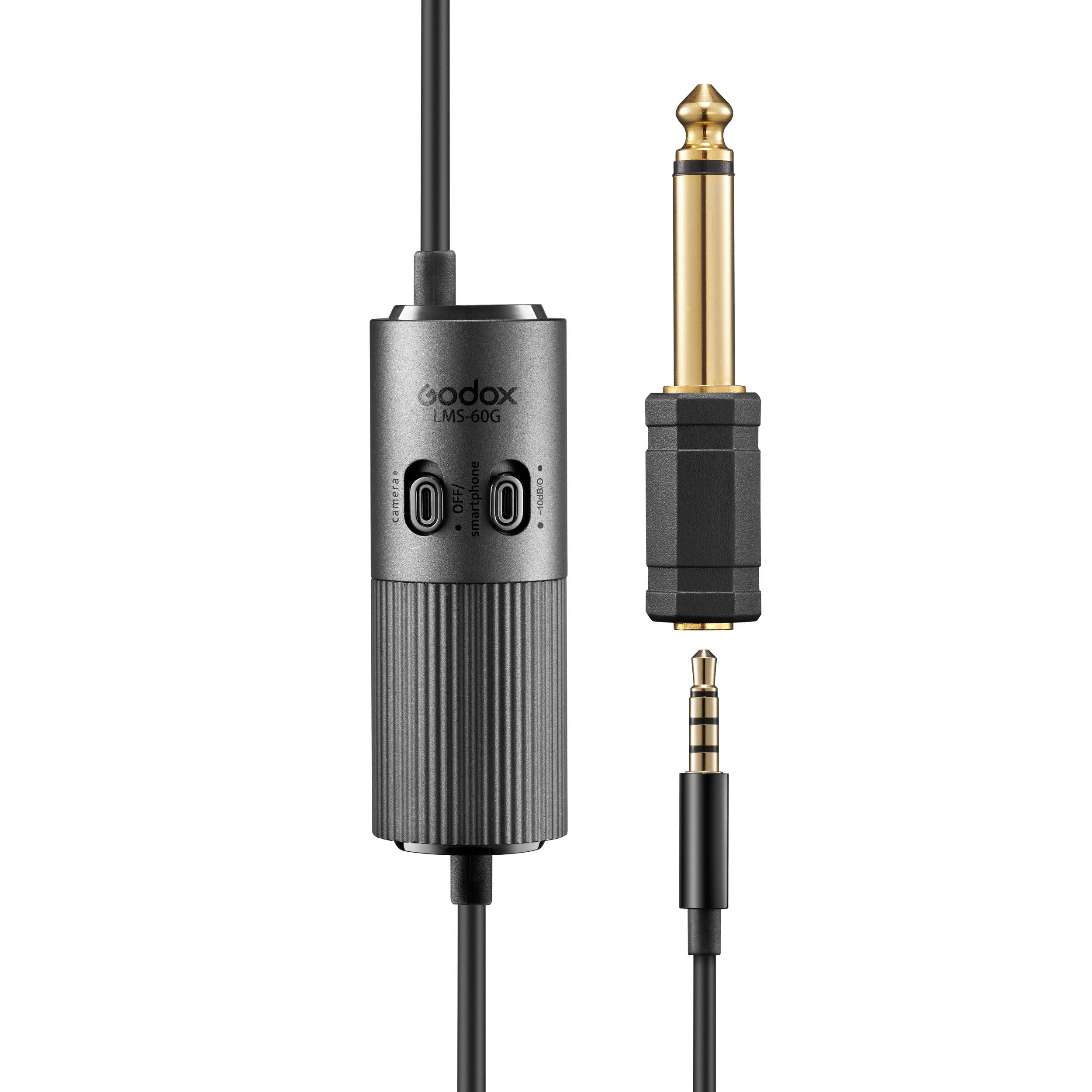 LMS 60G Omnidirectional Lavalier Microphone with 6m Cable & Gain Control - Perfect for Podcasting, Interviews, YouTube Videos, and Live Streaming