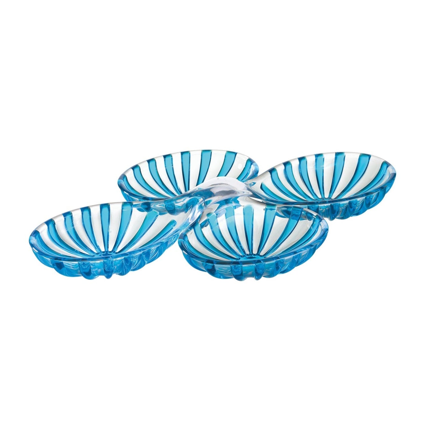 Dolcevita Turquoise Hors d'Oeuvres Appetizer Plates - Elegant Serving Dishes for Parties, Weddings & Entertaining