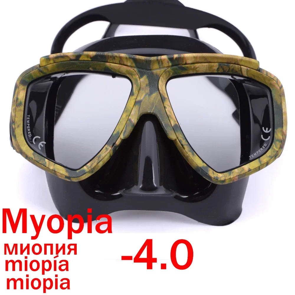 Aleefa Unisex Anti-Fog Swim Goggles with Tempered Glass Lens for Myopia - Comfortable Silicone Frame for Swimming, Snorkeling & Water Sports