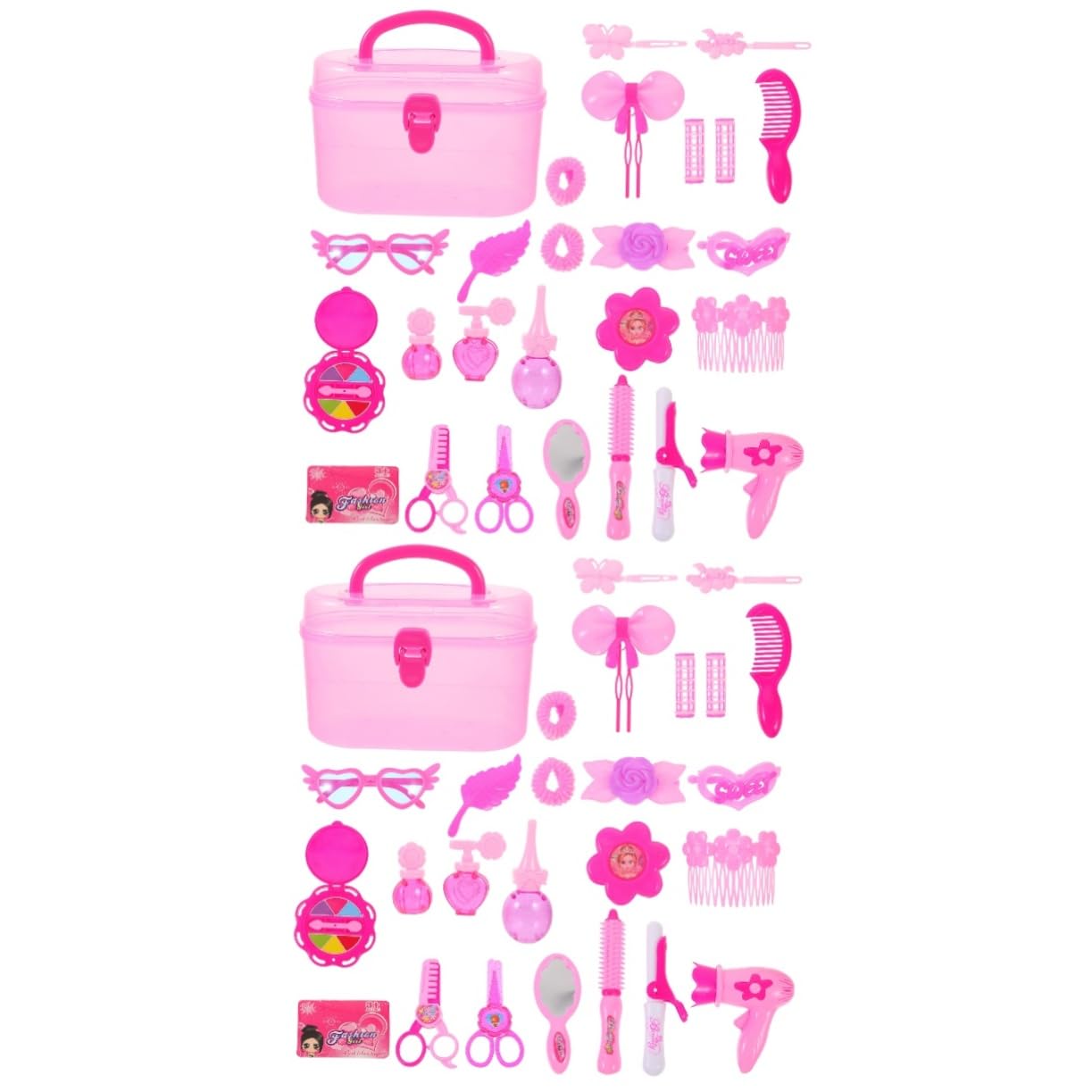 ERINGOGO 25pcs Kids Pretend Play Hair Salon Set - Styling Comb, Hair Clips & Beauty Accessories for Girls Dress Up & Role Play - Perfect for Birthday Gifts, Pretend Play & Cosplay Fun