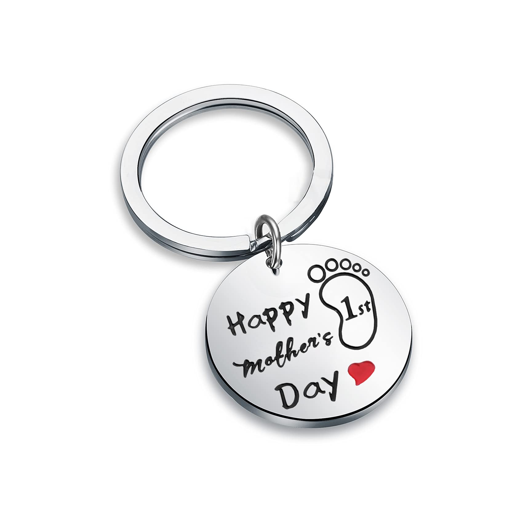 Personalized First Mother's Day Gift for New Moms - Engraved Mommy Keychain | Thoughtful Present for Baby Showers, Birth Announcements & Special Occasions