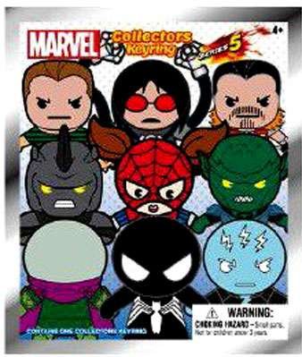 Marvel 3D Figural Keychain Mystery Box - 24 Pack Collectible Superhero Keyrings for Fans, Gifts & Party Favors | Perfect for Cosplay, Comic Con & Marvel Enthusiasts