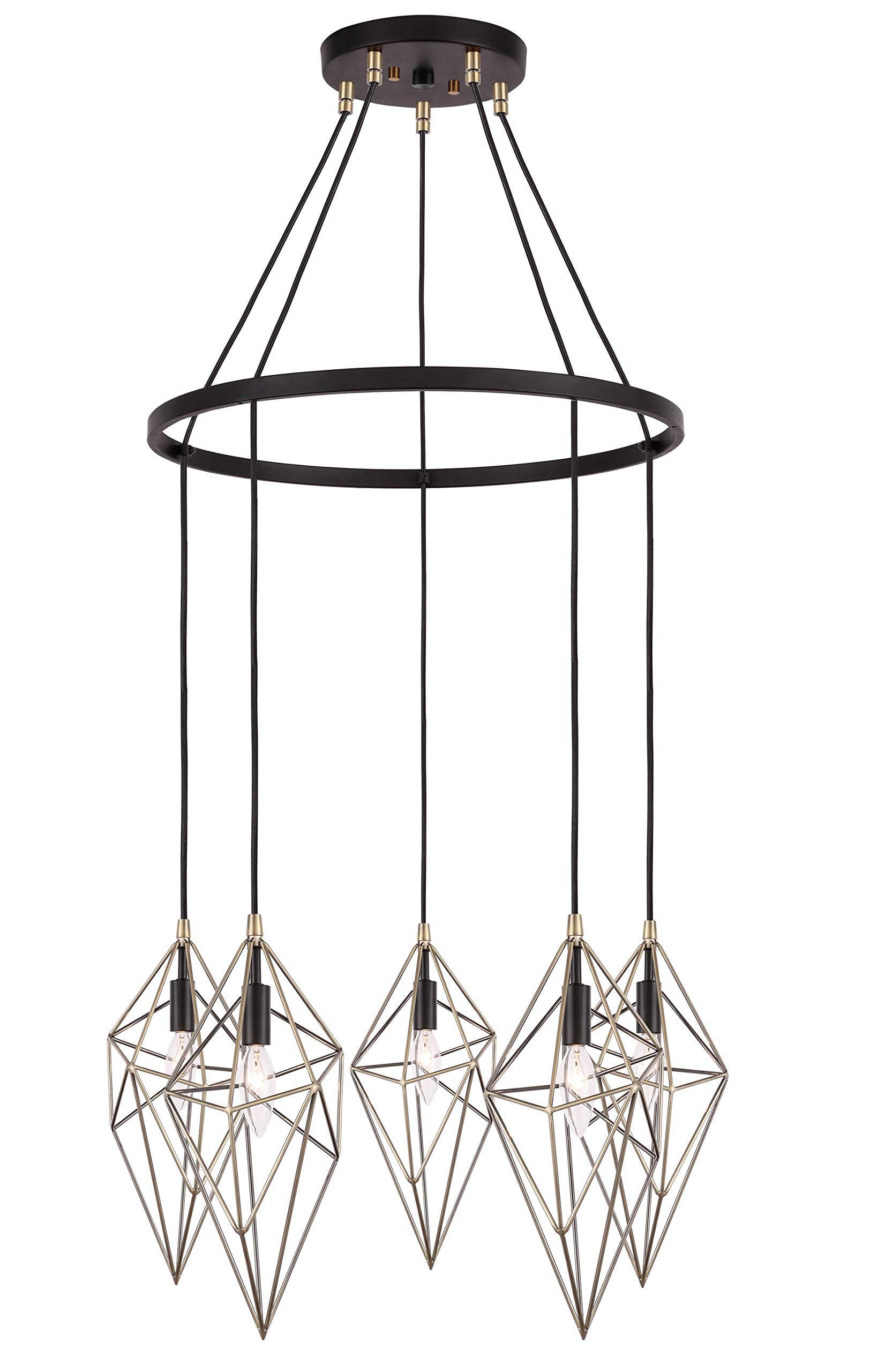 Antique Brass and Bronze Dragon Ball Z Pendant Chandelier - DBZ Inspired Anime Lighting for Living Room, Bedroom, or Game Room Decor