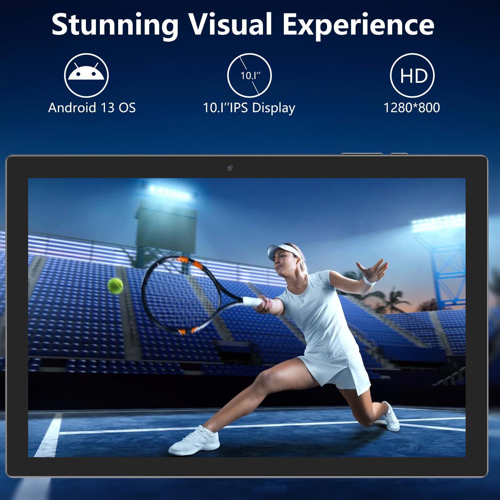 2024 Upgraded 10 Inch Android 13.0 Tablet - 2-in-1 Laptop with 8GB RAM, 64GB ROM (Expandable to 512GB), 2.0GHz Quad-Core Processor, HD Screen & 8MP Camera - Includes Keyboard, Case & Mouse - Perfect for Work, Study & Entertainment