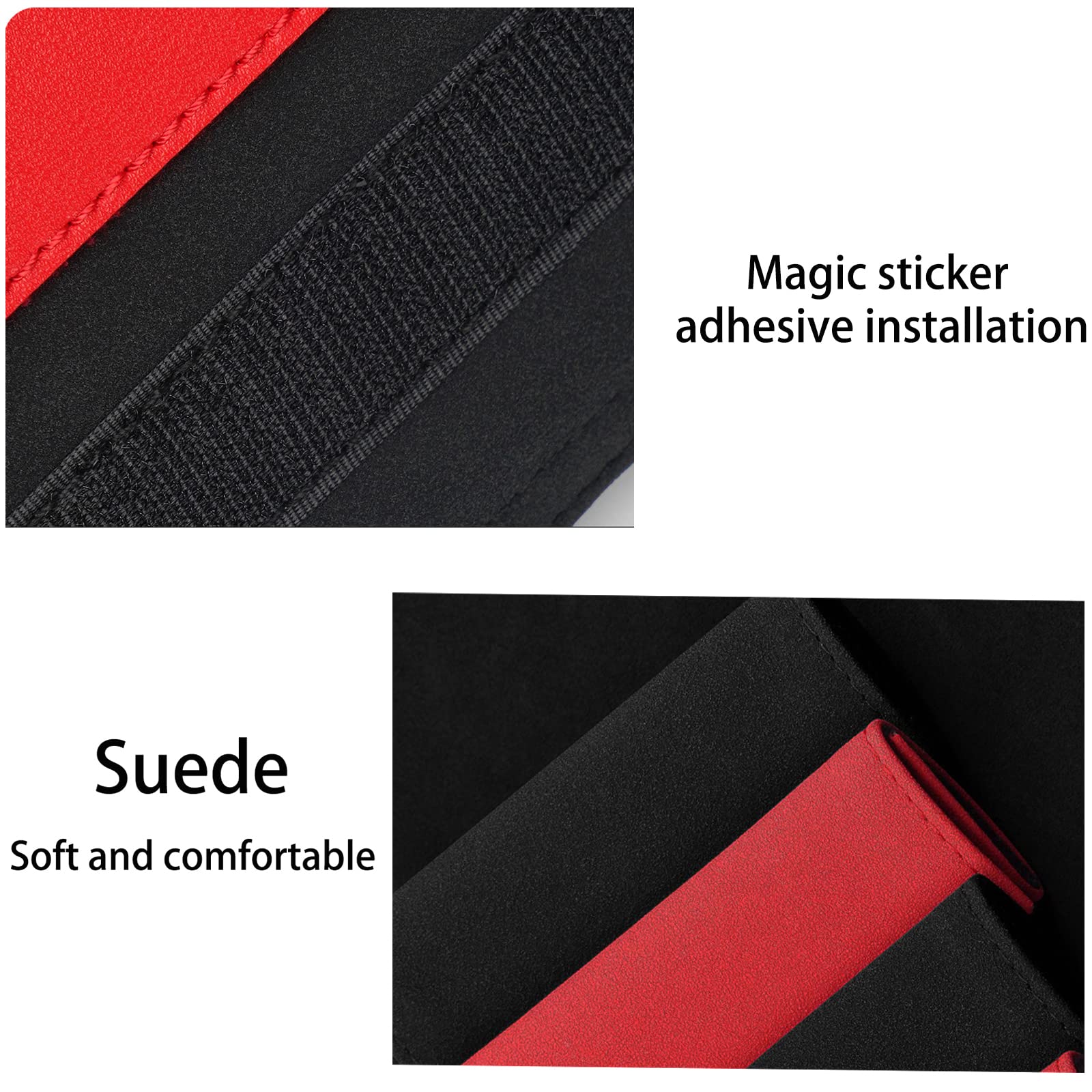 Custom Suede Car Seat Belt Cover Pad - Personalized Shoulder Protector for Comfort & Safety (Red) | Ideal for Long Drives, Road Trips & Daily Commutes