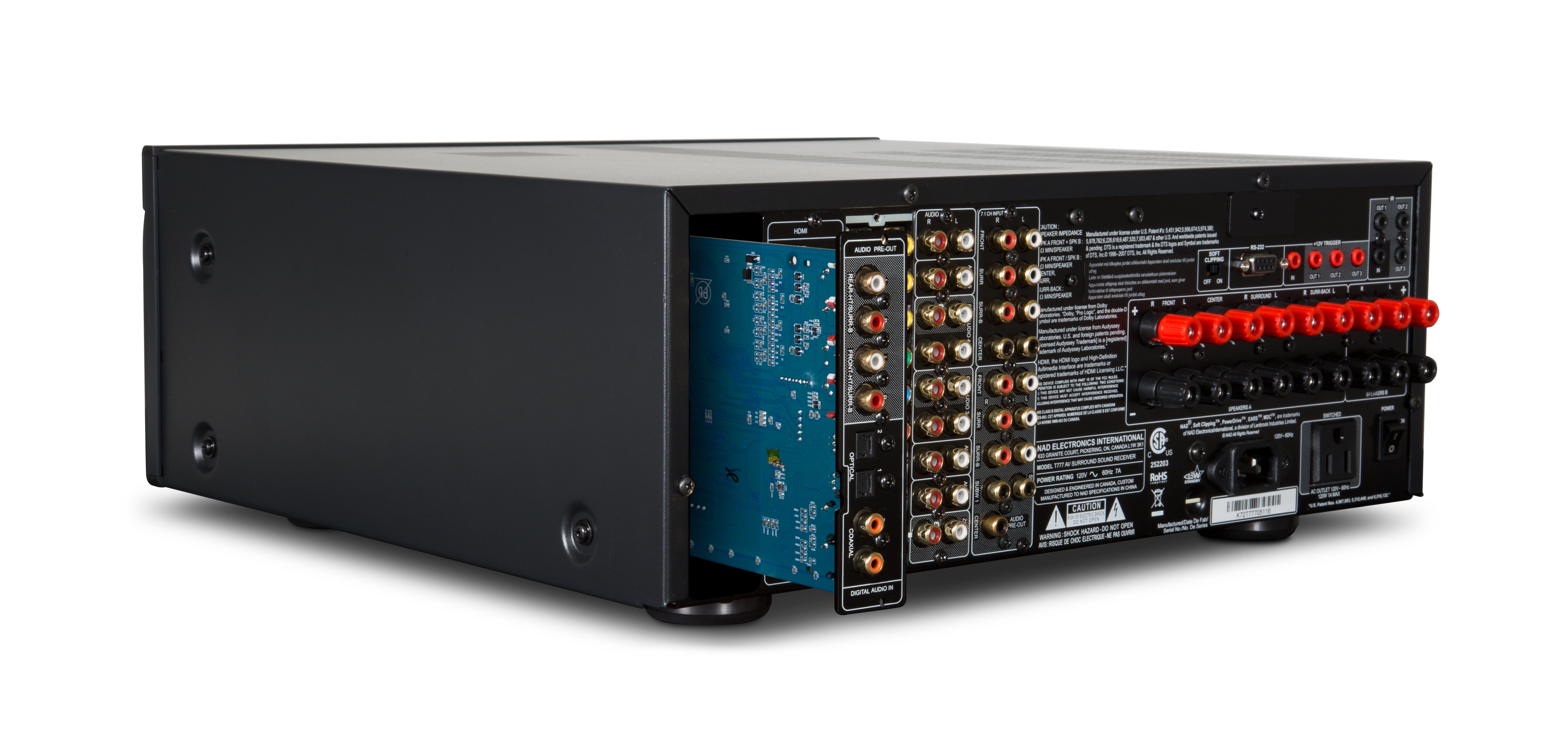 NAD T777 V3 7.2 Channel 4K Ultra HD AV Surround Sound Receiver - Home Theater System for Movies, Music & Gaming