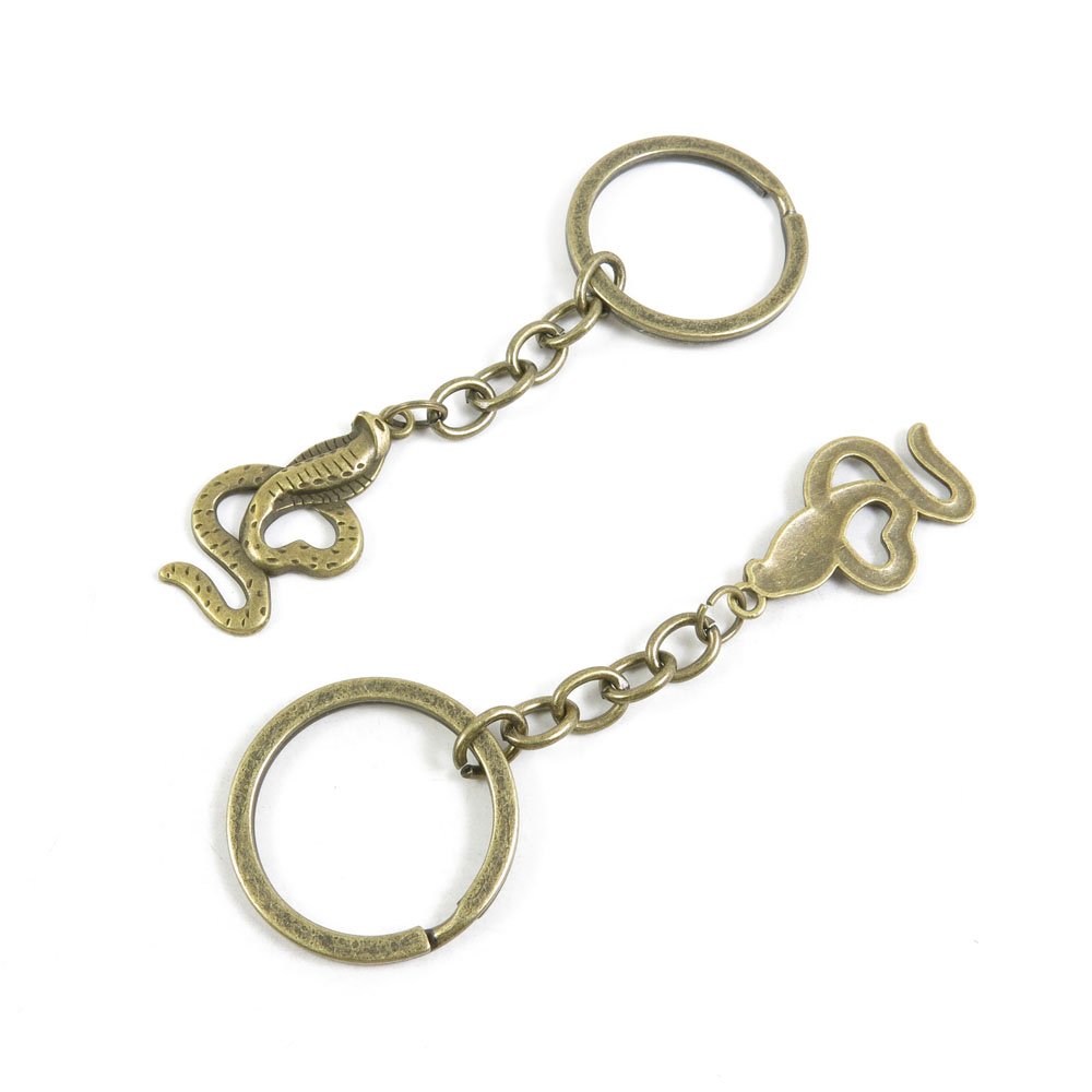 Fashion Jewelry Keychain - Cobra Snake Design Key Ring for Car Keys, House Keys, and Door Keys - Bulk Wholesale Supplier (S7LV7) - Perfect for Gifts, Promotions, and Personal Use