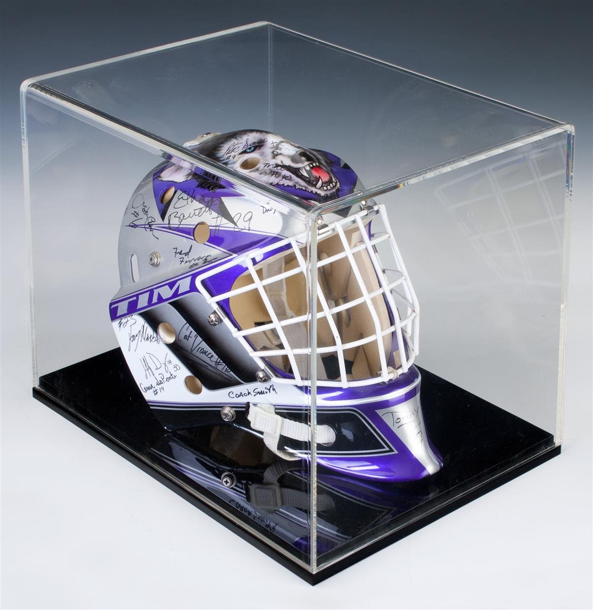 Acrylic Helmet Display Case - Clear Protective Cover for Sports & Collectible Helmets - Perfect for Showcasing Football, Motorcycle, and Racing Helmets at Home or in Stores