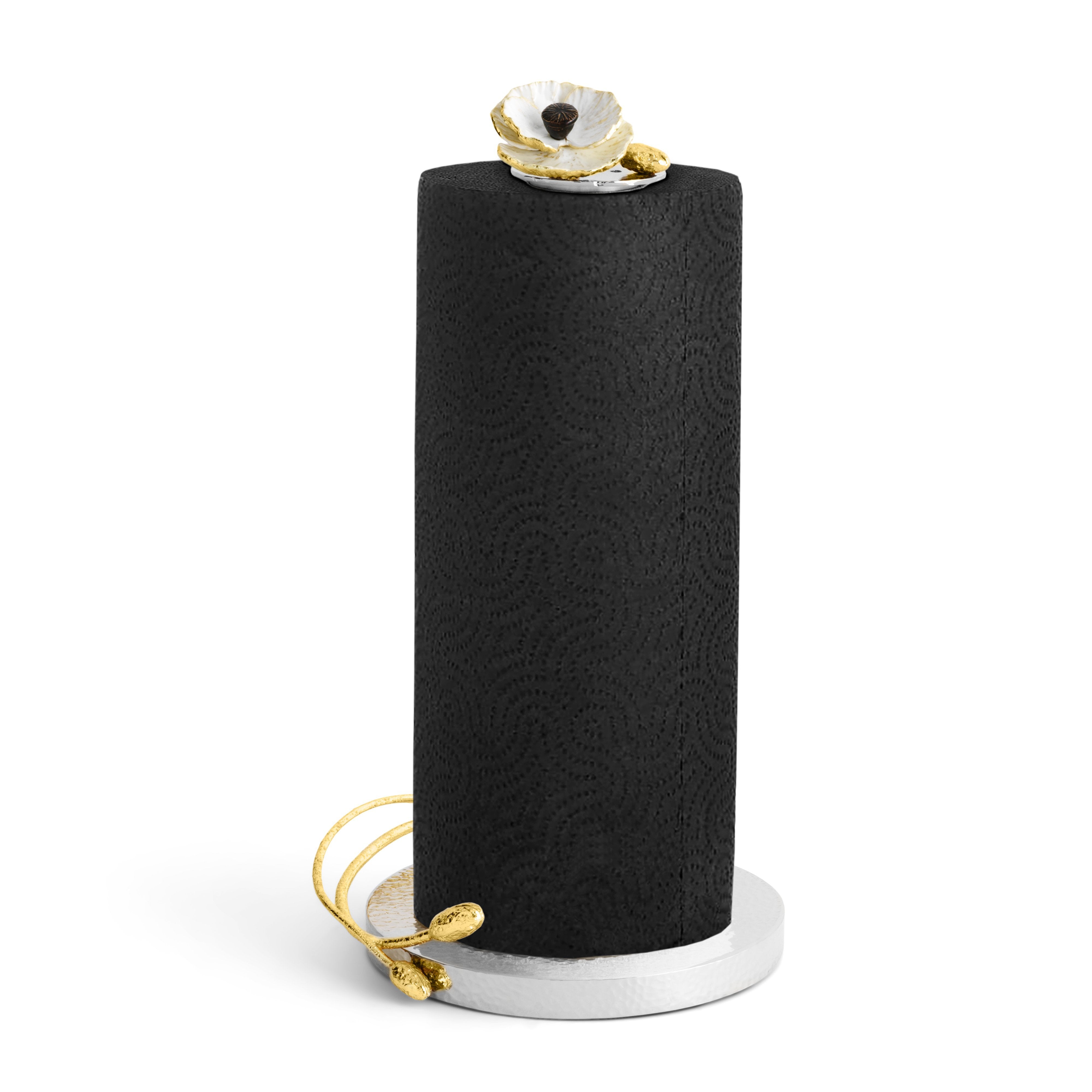 Stainless Steel Anemone Paper Towel Holder - Elegant & Functional Kitchen Organizer for Countertop or Wall Mount - Perfect for Home, Office, or Restaurant Use
