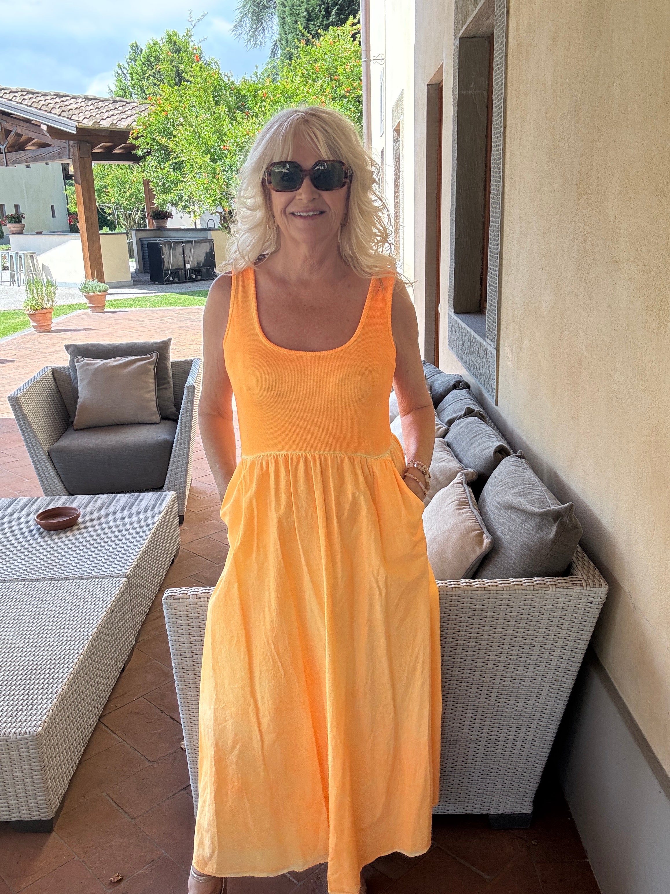 Venus Dress Neon Tangerine - Women's Party Cocktail Dress for Night Out, Club Wear & Special Occasions
