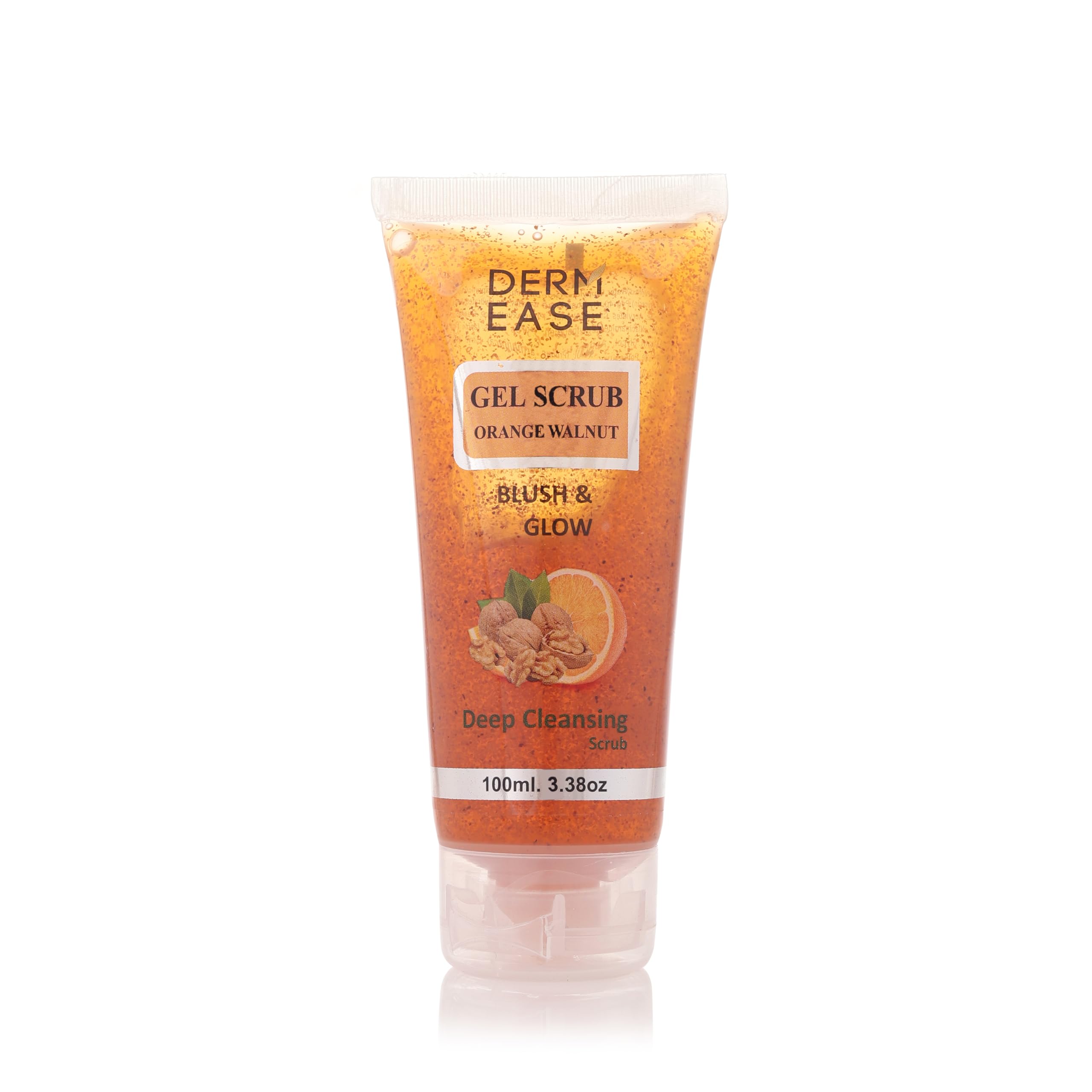 Orange Walnut Gel Scrub 100ml - Exfoliating & Moisturizing Face & Body Scrub for Women & Men - Perfect for Dry Skin & Spa Day Self Care