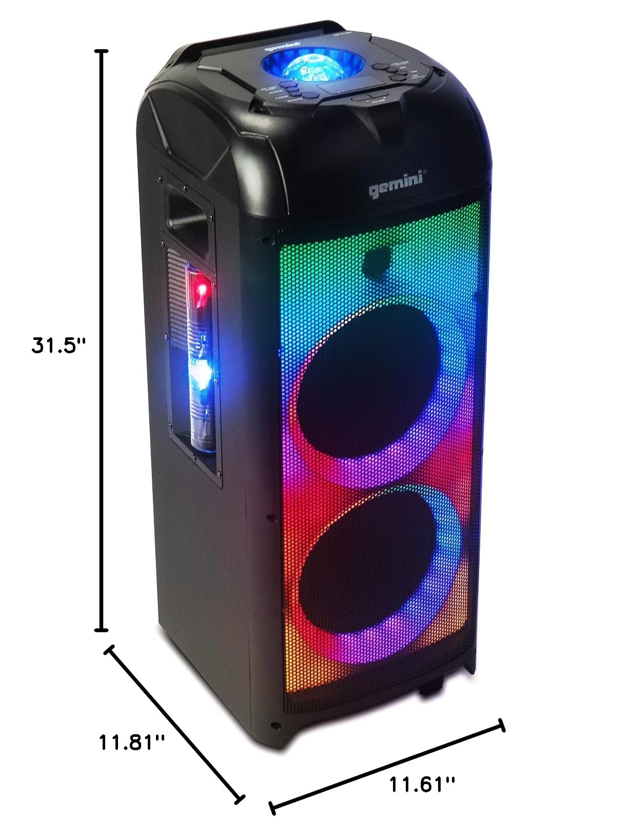 GPLT-360 Portable 1000W Wireless Bluetooth Party Speaker with 360° Sound & Beat-Sync LED Lights - Perfect for Outdoor Events, Beach Parties, and Home Entertainment