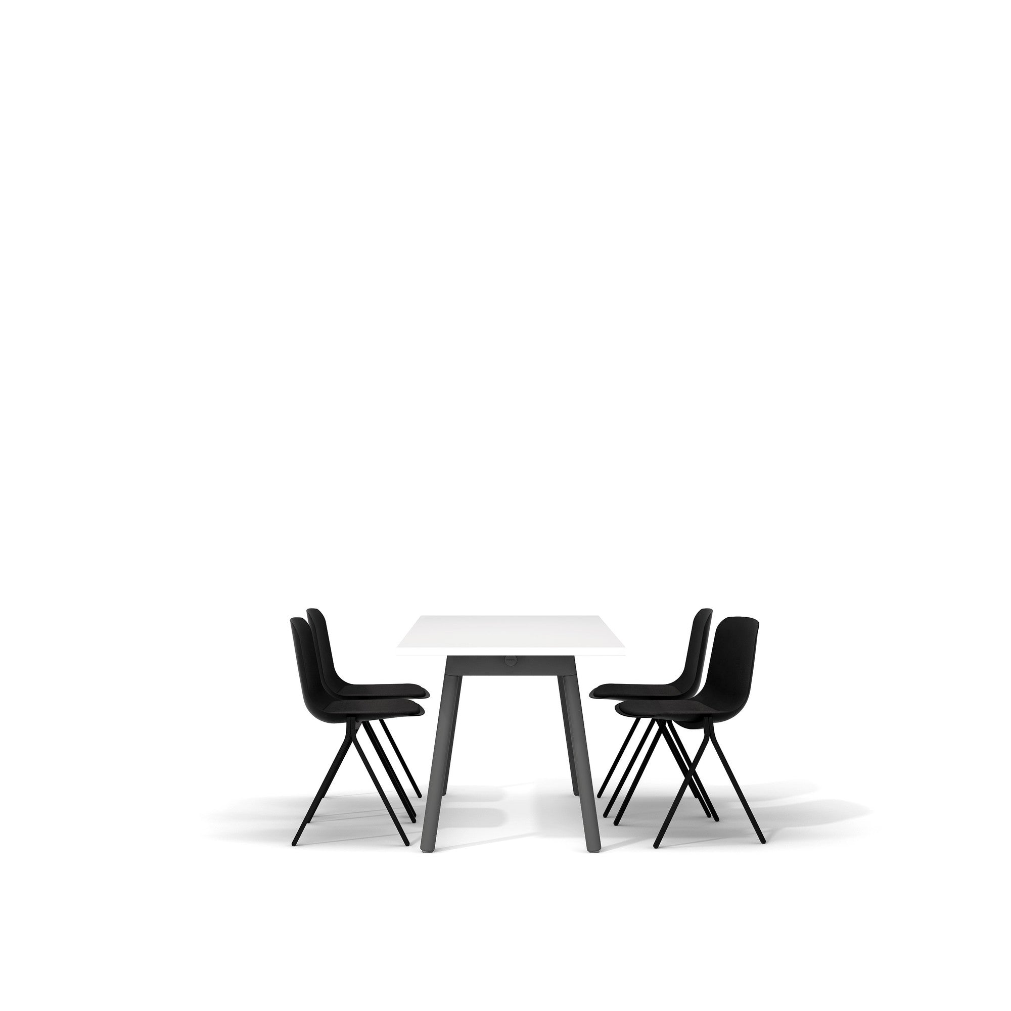 Modern Dining Table Set with 4 Chairs - 57x27 Inch Extendable Wooden Table & Key Side Chairs - Perfect for Small Space Dining Rooms, Apartments, and Kitchen Breakfast Nooks