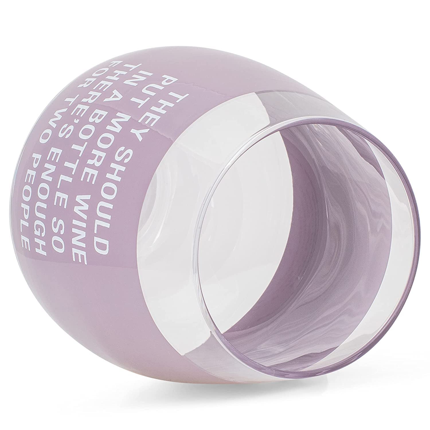 About Face Designs More Wine In A Bottle - 30oz Stemless Wine Tumbler Glass for Two People with Blush Design - Perfect for Romantic Dinners, Wine Tasting Parties & Gift Giving (129887)