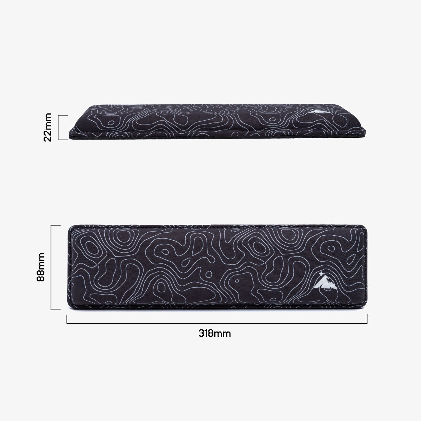 Higround Compact Wrist Rest for Keyboard - Ergonomic Gaming & Office Desk Accessory - Black Ice Design - Perfect for PC, Laptop, Typing & Long Work Sessions