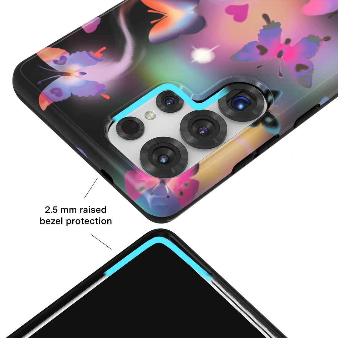 Aurora Butterfly Samsung Phone Case - Elegant Floral Design Protective Cover for Samsung Galaxy Series | Perfect for Daily Use, Travel & Gifting