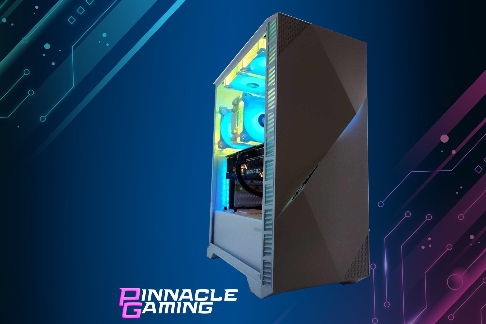 Custom Gaming Desktop PC - Intel i3 Processor, NVIDIA RTX 5060 GPU, 2TB HDD + 2TB SSD, 32GB RAM, White H610 Case - Perfect for Streaming, Esports & High-Performance Gaming